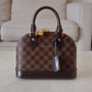 LOUIS VUITTON LV Alma BB Damier Ebene Bag Gold Hardware