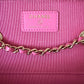 CHANEL 20S Pink Caviar Rectangular Vanity On Chain Light Gold Hardware