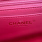 CHANEL 21S Pink Caviar Top Handle Rectangular Mini Brushed Gold Hardware