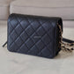 CHANEL 22C Black Caviar Like a Wallet Mini Flap Bag Gold Hardware