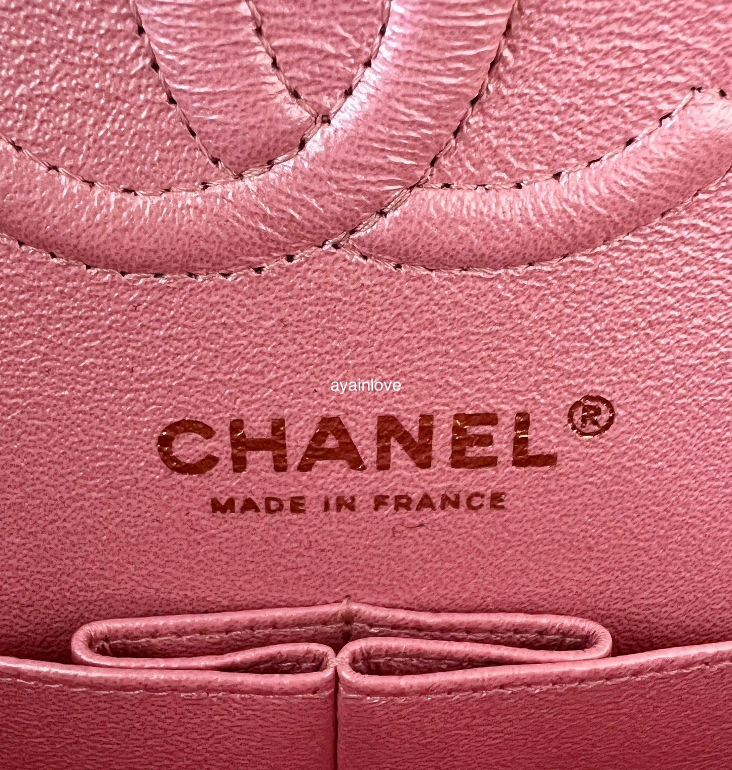 CHANEL 19S Iridescent Pink Caviar Small Classic Flap Light Gold Hardware