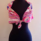 HERMES Pink Silk Colliers et Chiens Shawl Scarf 90