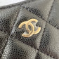 CHANEL Black Caviar New Style XL Zippy Card Holder Wallet Gold Hardware