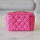 CHANEL 20S Pink Caviar Rectangular Vanity On Chain Light Gold Hardware