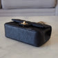 CHANEL 21S Black Caviar Top Handle Rectangular Mini Gold Hardware