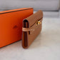 HERMES Kelly Long Wallet Gold Epsom Gold Hardware Z Stamp