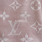 LOUIS VUITTON LV Monogram Denim Rose Light Pink M72046 Silk Wool Large Shawl Scarf Stole