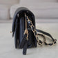 CHANEL 22C Black Caviar Like a Wallet Mini Flap Bag Gold Hardware