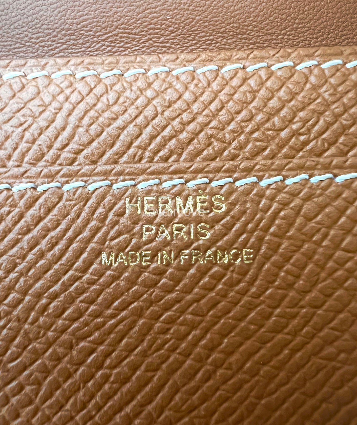 HERMES Constance To Go 18 CTG Clutch Gold Epsom Gold Hardware Z Stamp