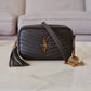 Yves Saint Laurent YSL Light Musk Green Calf Skin Mini Lou Chevron Quilting Gold Hardware