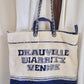 CHANEL 19P Deauville Biarritz Venise 4-Ways Navy Ecru Tweed Tote Bag Silver Hardware