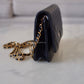 CHANEL Black Caviar Microchipped Classic Wallet On Chain Gold Hardware