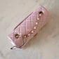 CHANEL 21S Iridescent Light Pink Calfskin Rectangular Mini Bag Light Gold Hardware