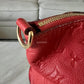 LOUIS VUITTON Lumineuse Red Orient Monogram Empreinte PM Satchel Gold Hardware