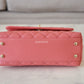 CHANEL 22A Pink Caviar Small 24cm Coco Handle Bag Light Gold Hardware