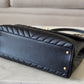 CHANEL Black Caviar Chevron Large Coco Handle 29 cm Flap Bag Brushed Gold Hardware