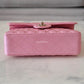 CHANEL 19S Iridescent Pink Caviar Small Classic Flap Light Gold Hardware