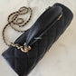 CHANEL 21S Black Caviar Top Handle Rectangular Mini Gold Hardware