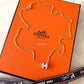 HERMES H Pop Mini Pink Rose Dragee Necklace Gold Hardware