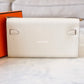 HERMES Kelly To Go 18 KTG Clutch Epsom Craie Gold Hardware