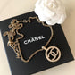 CHANEL 17A Round Pearl CC Adjustable Necklace Light Gold Hardware