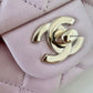 CHANEL 21S Iridescent Light Pink Calfskin Rectangular Mini Bag Light Gold Hardware