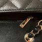 CHANEL 17B Black Caviar (Burgundy Interior) Quilted Classic Rectangular Mini Light Gold Hardware