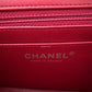 CHANEL 13S Red Lambskin Quilted Square Mini Flap Bag Matte Gold Hardware