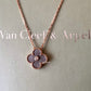 VAN CLEEF ARPELS VCA 18KT Rose Gold Limited 2023 Holiday Pendant Necklace Silver Obsidian Diamond Vintage Alhambra