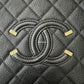 CHANEL Filigree Black Caviar Medium Vanity Case Brushed Gold Hardware