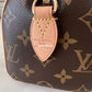 LOUIS VUITTON LV Monogram Speedy 20 Bandouliere Bag Black Strap