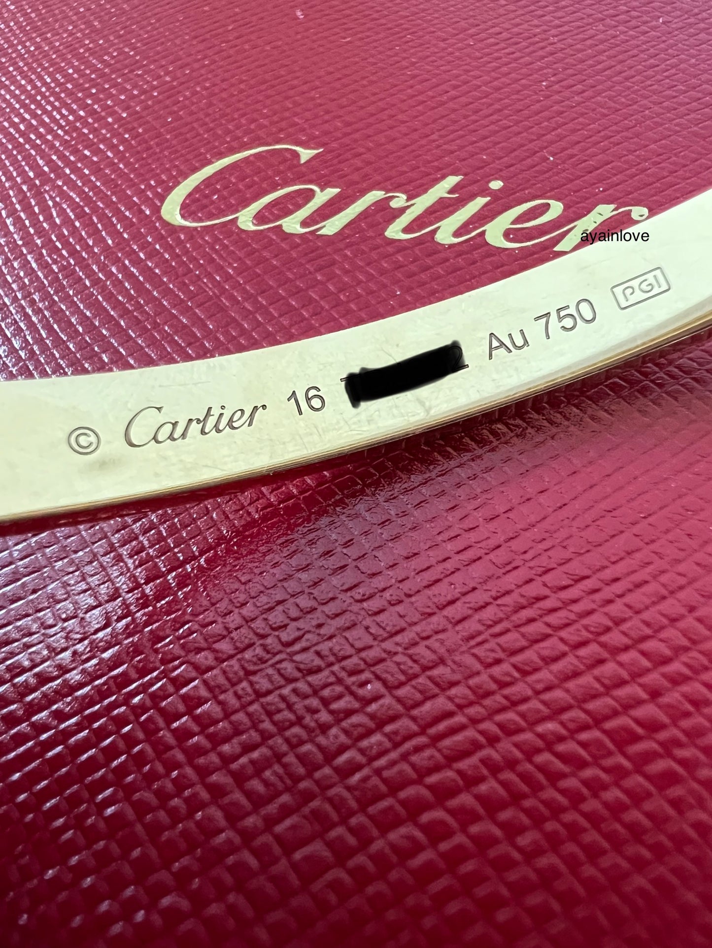 CARTIER 18KT Yellow Gold LOVE Classic Model Bracelet 2022 Size 16