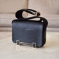 HERMES Geta Black Noir Chevre Mysore Goat Skin Gold Hardware Z Stamp