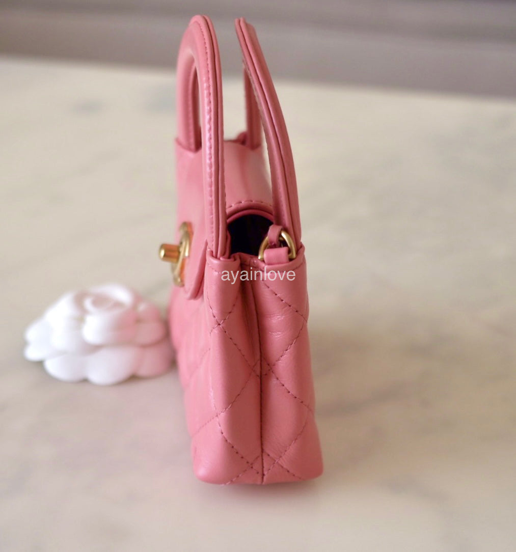 Chanel shopping bag on sale pink