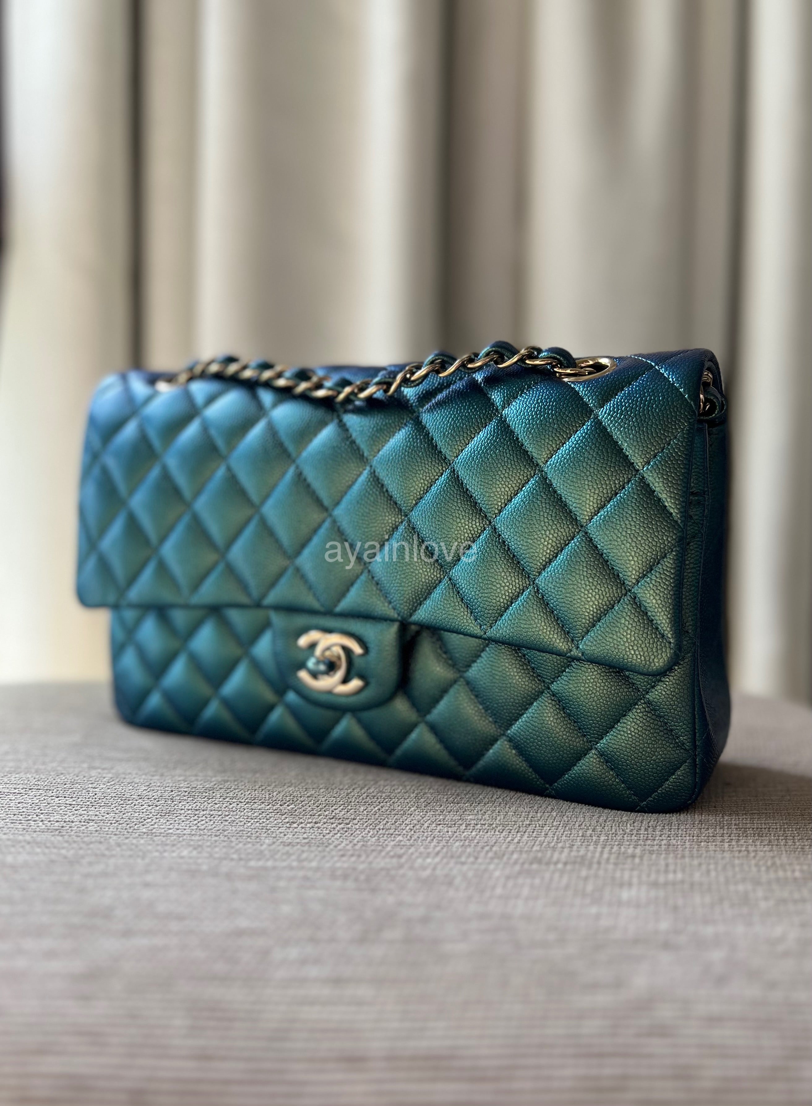 Chanel iridescent flap bag deals
