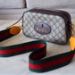 GUCCI Neo Vintage GG Supreme Messenger Camera Bag Gold Hardware