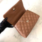 CHANEL 21P Caramel Brown Caviar Small Coco Handle 24 cm Light Gold Hardware