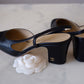 CHANEL Black Goatskin and Grosgrain Classic Slingback Heel Shoes Size 36.5 EU