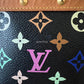 LOUIS VUITTON Pochette Accessories Black Multicolour Murakami Bag Gold Hardware