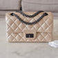 CHANEL 19K Iridescent Light Beige Sheepskin 2.55 Reissue 224 Mini Flap Bag Ruthenium Hardware