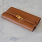 HERMES Kelly Long Wallet Gold Epsom Gold Hardware Z Stamp