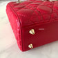 DIOR Small Lady Dior Red Cannage 2019 Light Gold Hardware