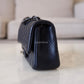 CHANEL Midnight Dark Blue Caviar Classic Quilted Rectangular Mini Flap Bag Ruthenium Hardware
