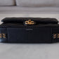 CHANEL 23C Black Caviar CC You 24cm Small Flap Bag Gold Hardware