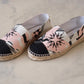 CHANEL 19C Star Pink White Canvas Espadrilles Shoes Size 37 EU