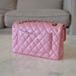 CHANEL 19S Iridescent Pink Caviar Small Classic Flap Light Gold Hardware