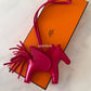 HERMES Rodeo Pegase PM Bag Charm Rose Mexico Stamp B