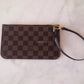 LOUIS VUITTON Neverfull PM Damier Ebene Gold Hardware