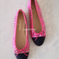 CHANEL CC Pink Multicolour Tweed Ballet Shoes Size 38 EU