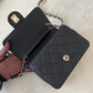 CHANEL 22C Black Caviar Like a Wallet Mini Flap Bag Gold Hardware